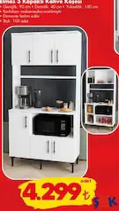 GARAJ HOME ELMAS 3 KAPAKLI KAHVE KÖŞEŞİ fiyat ve kampanya bilgisi